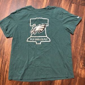 Philadelphia Eagles T-Shirt Nike Fly Eagles Fly Liberty Bell Green Mens xl
